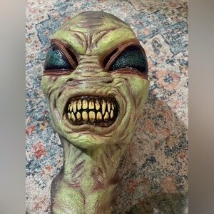 Alien Full Mask with Green and Purple Details
